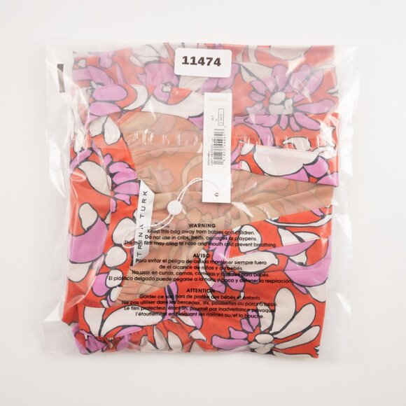 NEW TRINA TURK Light Hearted Top silk print size M - Picture 10 of 10